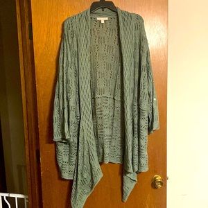 Dark Green Cardigan Woman Within size 2x